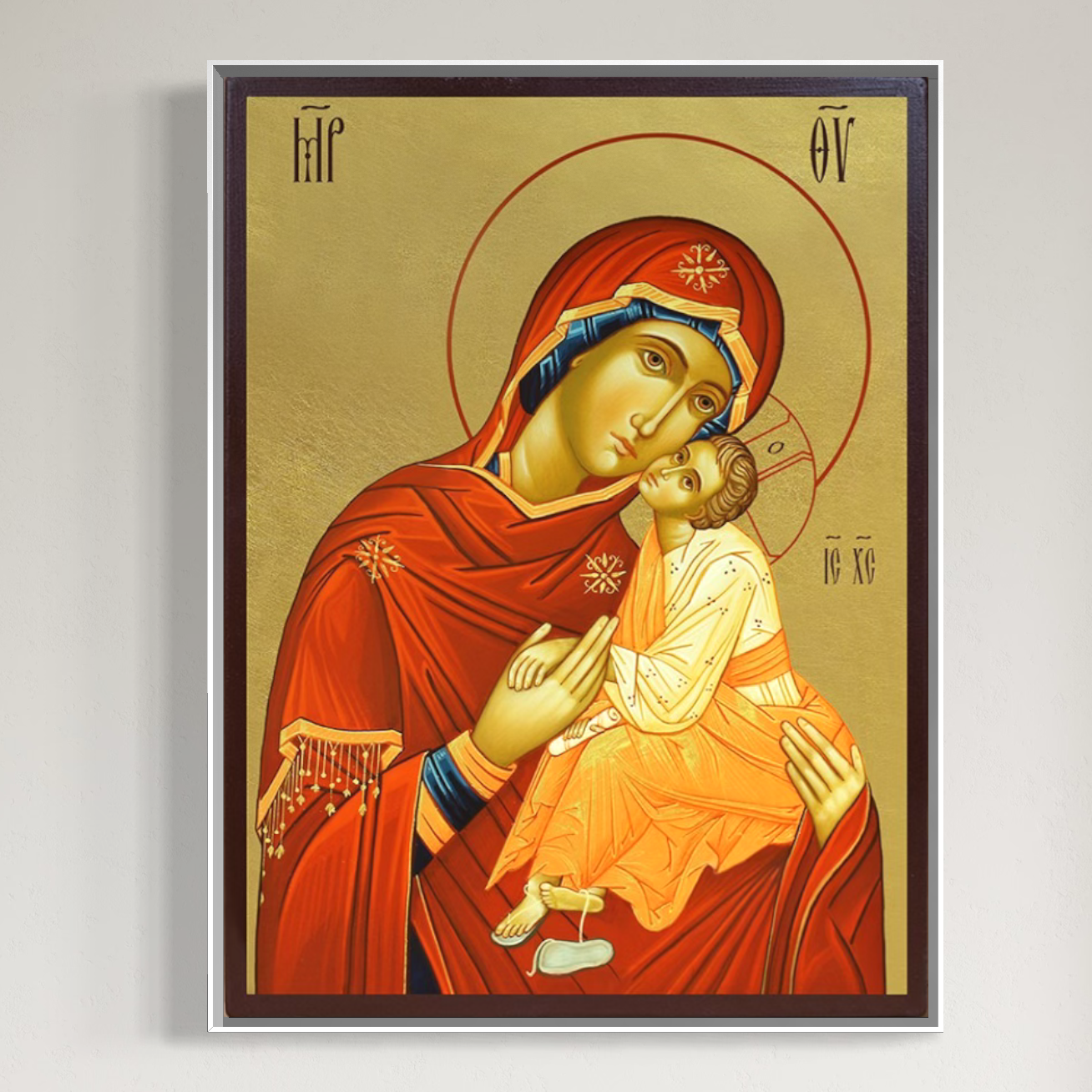 Icoana pictata cu fecioara maria si pruncul, tablou canvas pentru perete